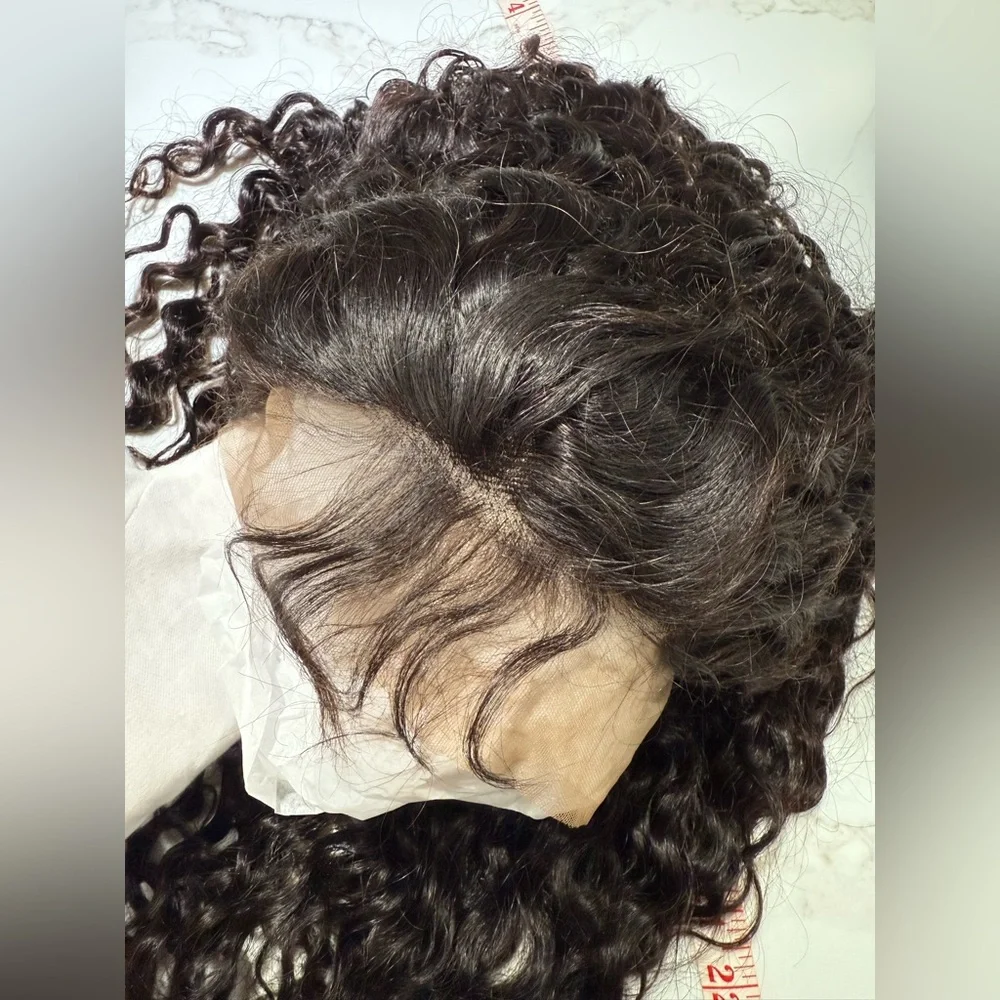 💯% 24” HUMAN Hair, Brazilian Wave, Lace Front, Fringe bangs, Black - Picture 16 of 16